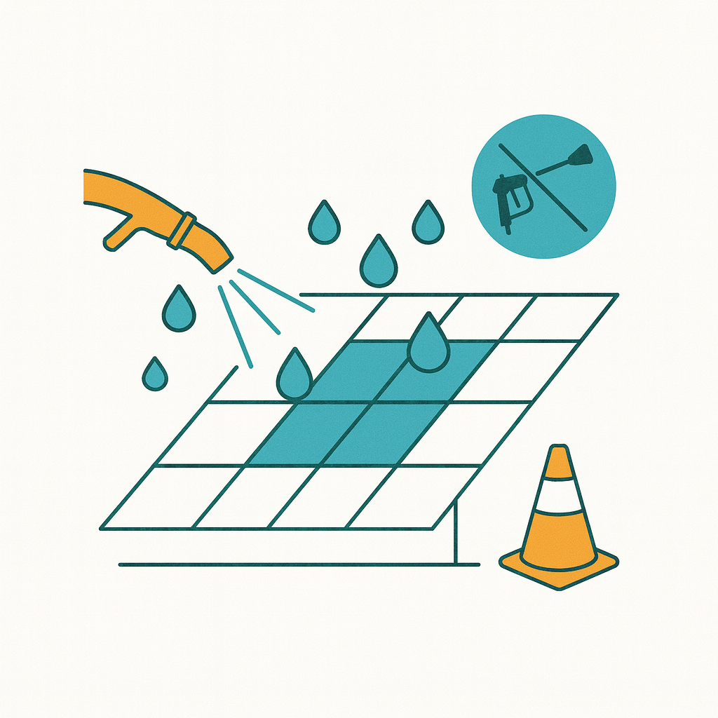 Mantenimiento de placas - Enjuague inicial